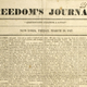 Freedom’s Journal, March 30, 1827
The Freedom Journal